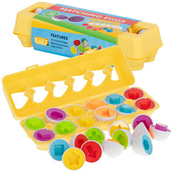 Układanka Jajka - dopasuj kształt i kolor - edukacyjna