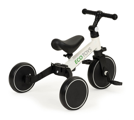 Rowerek biegowy z pedałami Rower trójkołowy dla dzieci 4w1 Ecotoys YM-BB-6 WHITE