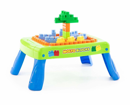 Stoliczek edukacyjny dla dzieci Zestaw klocków do układania 20 elementów Molto Blocks