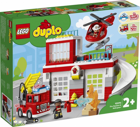 Lego DUPLO - Remiza strażacka i helikopter 10970