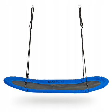 Duża huśtawka ogrodowa Bocianie gniazdo dla dzieci XXL Ecotoys niebieska MIR624 BLUE