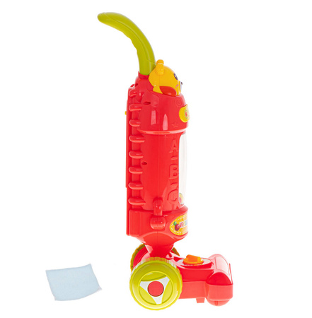 Duży interaktywny czerwony odkurzacz dla dzieci z dźwiękiem i światłem Zestaw do sprzątania