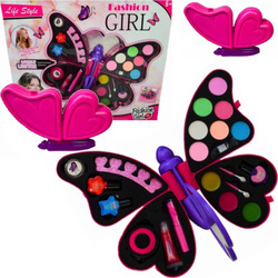 Zestaw kosmetyków do makijażu do malowania paletka motyl dla dziecka