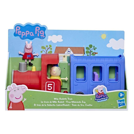 Świnka Peppa Zestaw z figurką- Pociąg pani Królik +2 figurki