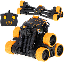 Duży zdalnie sterowany samochód kaskaderski Stunt Car RC SY006 Auto akrobata pomarańczowy