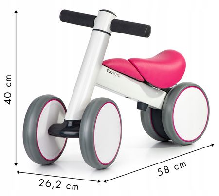 Rower rowerek biegowy dla dzieci chodzik jeździk różowy Ecotoys LC-V1309 PINK