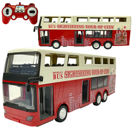 Zdalnie sterowany piętrowy autobus dla dzieci z otwieranymi drzwiami 1:18 2,4GHz