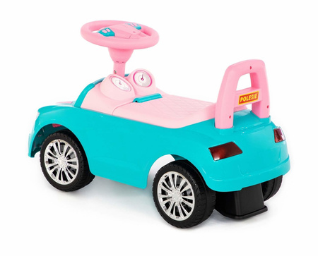 Jeździk chodzik Super Car dla dzieci Samochód z panelem muzycznym WADER Polesie niebieski