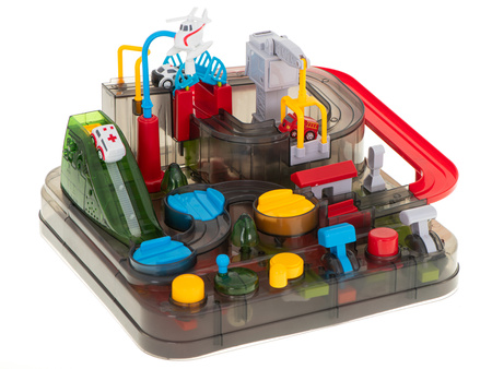 Interaktywny tor samochodowy z przeszkodami dla dzieci 3 samochody Wyścigi pojazdów Światło LED