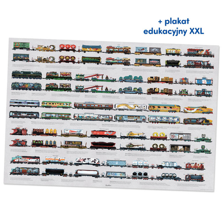 CzuCzu Puzzle Układam Pociągi 104 elementy + plakat