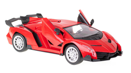 Zdalnie sterowany duży samochód Lamborghini RC Winner Racing 3 dla dzieci czerwony 1:16