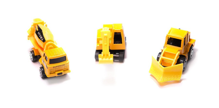 Duży otwierany samolot transporter z zestawem samochodów budowlanych dla dzieci