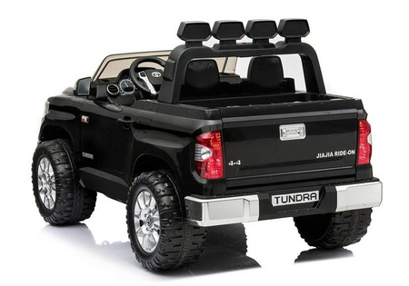 Czarna Toyota Tundra samochód elektryczny auto na akumulator dla dzieci 2 silniki dźwięk światła LED