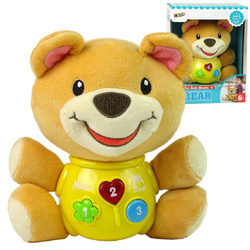 Interaktywny misiu edukacyjny dla dzieci dźwięki melodie kołysanki