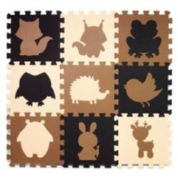 Mata edukacyjna puzzle piankowe z kształtami zwierząt leśnych dla dzieci 9el Ecotoys