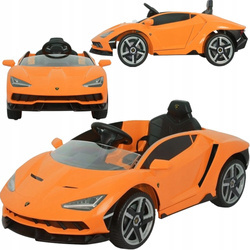 Samochód na akumulator Lamborghini Centenario elektryczny Auto dla dzieci światła LED pomarańczowy