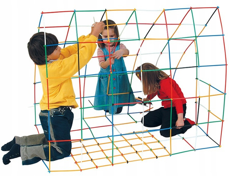 Słomki do budowania edukacyjne klocki konstrukcyjne dla dzieci zestaw 1000 elementów