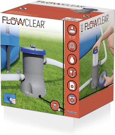Pompa filtrująca wodę do basenu 2006 l/h Bestway filtr