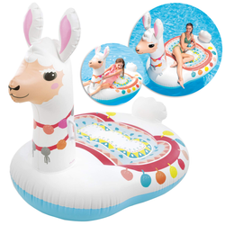 Duży dmuchany materac Lama INTEX do pływania nad wodę na basen 135cm