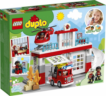 Lego DUPLO - Remiza strażacka i helikopter 10970