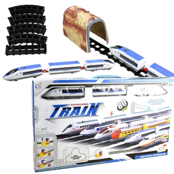 Kolejka na baterie dla dzieci Pociąg z wagonami 80 elementów