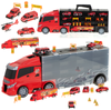 Duża ciężarówka Transporter Garaż dla samochodów z zestawem autek Straż Pożarna dla dzieci