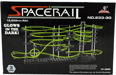 Spacerail tor kulkowy świecący w ciemności zjeżdżalnia dla kulek level 3G