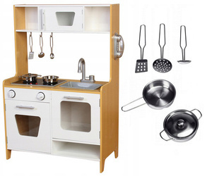 Drewniana kuchnia kuchenka dla dzieci akcesoria przybory kuchenne Ecotoys
