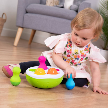 Kolorowe Wańki Wstańki SpinnyPins Sorter kształtów dla dzieci Fat Brain Toys FA248-1