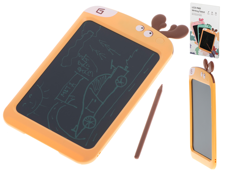 Tablet graficzny z rysikiem dla dzieci Tablica do rysowania Renifer pomarańczowy LCD