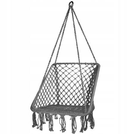 Wiszący fotel Bocianie gniazdo Krzesło ogrodowe szare Modernhome GW-911 GREY