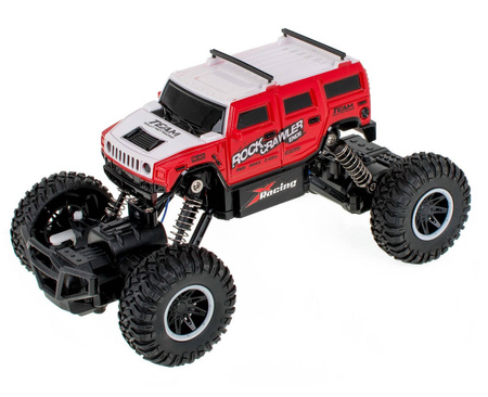 Duży samochód zdalnie sterowny dla dzieci Rock Crawler Hummer Auto RC 1:20 4WD czerwony