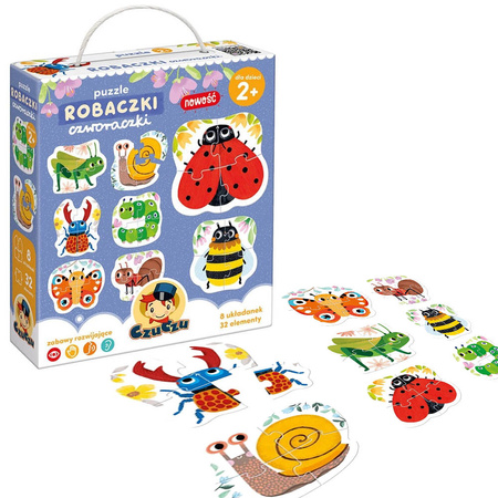 CzuCzu Puzzle Robaczki - czworaczki  32 elementy 