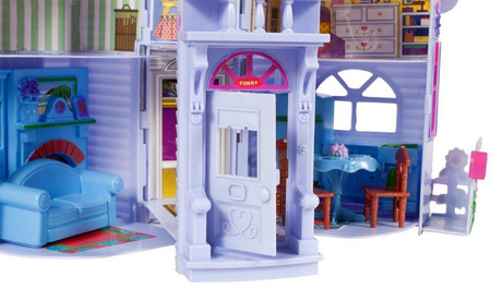 Rozkładany domek dla lalek Country + meble +figurki