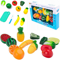Zabawkowe jedzenie dla małego kucharza owoce i warzywa na rzepy do krojenia
