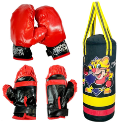 Duży zestaw bokserski dla dzieci Worek do boksowania Rękawice 36x15