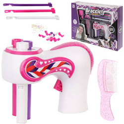 Zestaw małej fryzjerki maszynka do robienia warkoczyków akcesoria