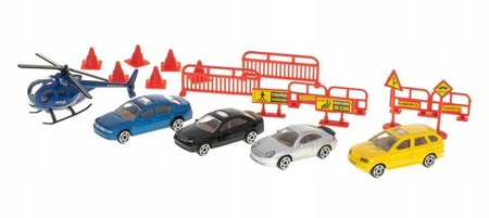 Duży parking Tor samochodowy dla dzieci Garaż z myjnią i stacją benzynową 4 samochody i helikopter