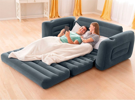 Wygodna dmuchana sofa Łóżko rozkładane Nadmuchiwany materac 2w1  INTEX 66552