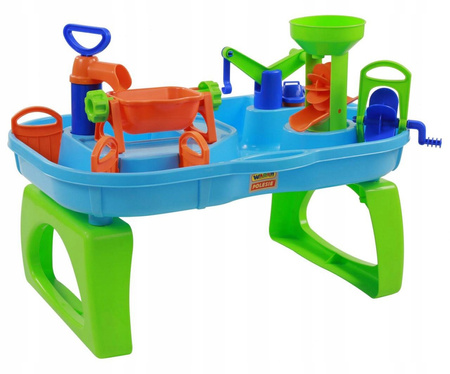 Stolik wodny zestaw do kąpieli i piasku WADER - POLESIE 40909 dla dzieci zabawki plac zabaw 
