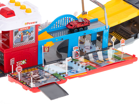 Duży rozkładany transporter Wóz Strażacki Parking Straż Pożarna dla dzieci z akcesoriami