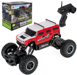 Duży samochód zdalnie sterowny dla dzieci Rock Crawler Hummer Auto RC 1:20 4WD czerwony