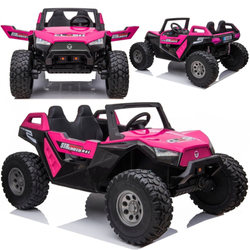 Duży samochód terenowy na akumulator auto elektryczne dla dzieci z panelem dotykowym różowy SX1928