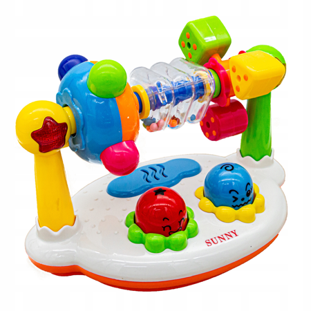 Interaktywna zabawka edukacyjna dla dzieci Grzechotka Muzyczne królestwo Gra i świeci