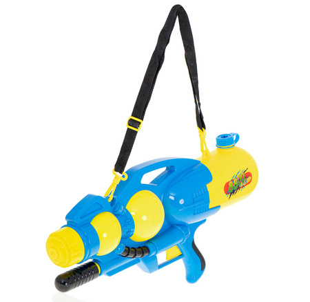 Duży pistolet na wodę dla dzieci Wyrzutnia wodna Broń na wodę Sikawka XXL 2400ML niebieski