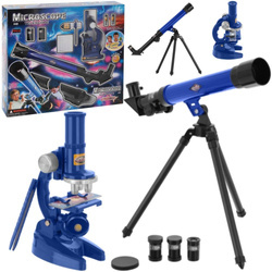 Edukacyjny zestaw małego odkrywcy mikroskop teleskop dla dzieci akcesoria
