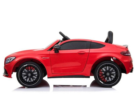 Czerwony Mercedes C63 auto na akumulator dla dzieci Samochód elektryczny ze światłem LED