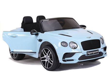 Samochód na akumulator Bentley Supersports JE1155 pojazd elektryczny Auto dla dzieci światła LED pilot niebieski