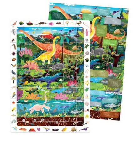 CzuCzu Puzzle Obserwacyjne Dinozaury 60 elem. + plakat 48x68
