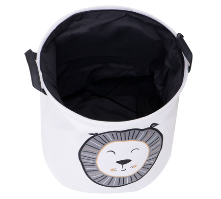 Duży pojemny kubeł Organizer na zabawki dziecka Kosz Pojemnik na akcesoria Lew 35cm